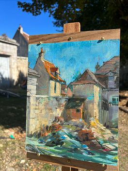 Gabriel in Paris Painting