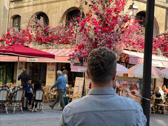 Gabriel Painting In Paris
