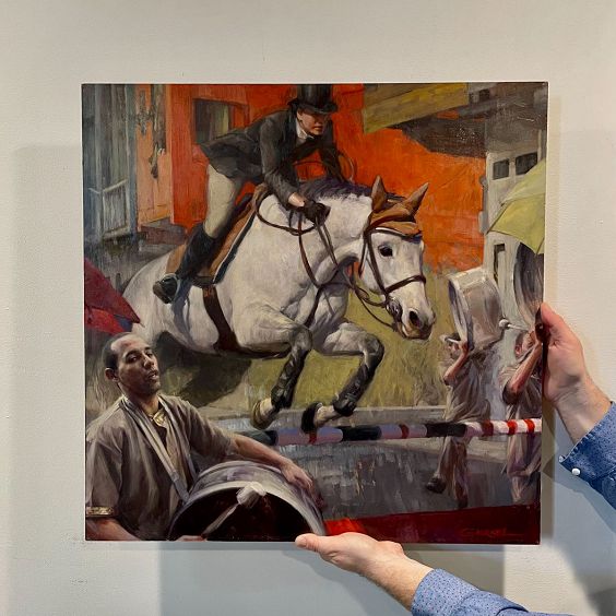 Gabriel Mark Lipper - Flight or Fancy - oil on panel - 18"x18"