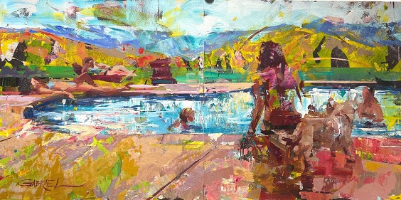 Inspiration Fridays - Stay On the Line - Gabriel Mark Lipper - Acrylic On Panel - 36x72