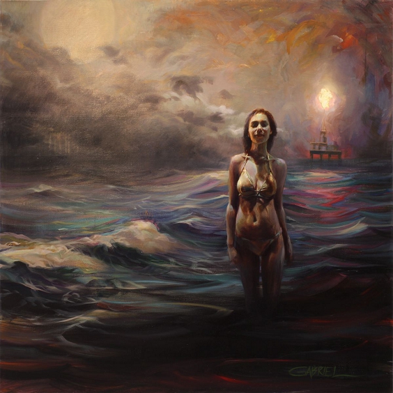 8paint Blog - Inspiration Fridays The Siren - 48' x 48' - Oil on Linen